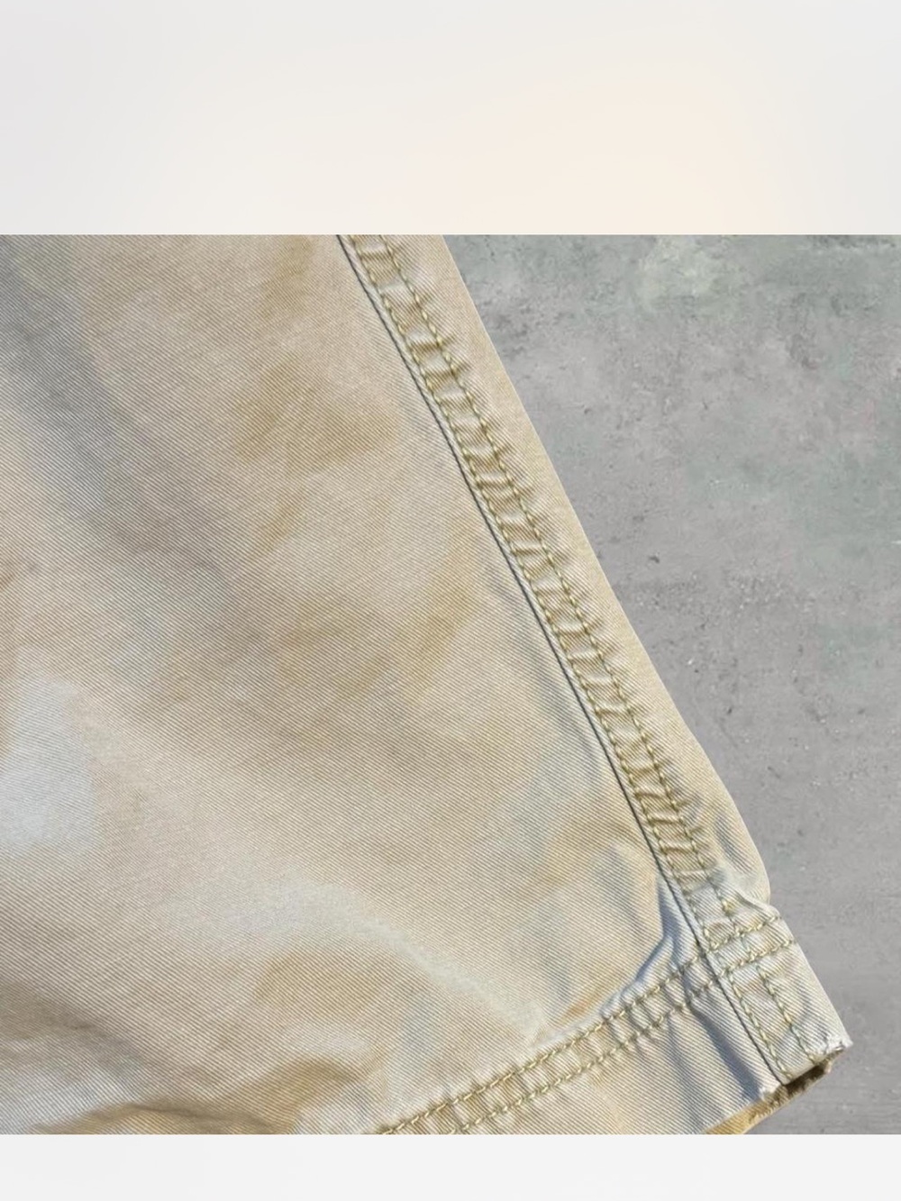 Izod Men's Khaki Flat Front Cotton Shorts - Picture 3 of 7
